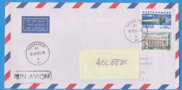 STAMPS ON PAR AVION COVER, NICE FRANKING ROMANIA  ARCHITECTURE - Briefe U. Dokumente