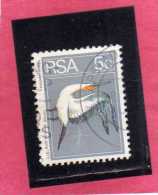 SUD SOUTH AFRICA RSA AFRIQUE 1974 FAUNA BIRDS CAPE GANNET BIRD UCCELLI SULE DEL CAPO UCCELLO CENT. 5c USED USATO OBLITER - Usados