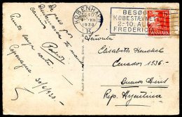 DENMARK TO ARGENTINA Circulated Postcard 1930, VF - Lettres & Documents