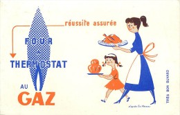 Ref  241- Buvard - Gaz - Four A Thermostat Au Gaz D Apres Dessin De Fix Masseau  - Buvard Bon Etat  - - G