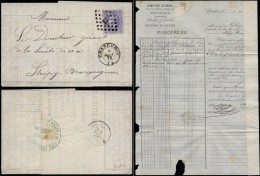 Belgium 1872 Postal History Rare Cover + Content Charleroi To Bracquegnies D.910 - Briefe