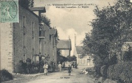 ILE DE FRANCE - 77 - SEINE ET MARNE - VILLIERS SAINT GEORGES - Rue Des Toumelles - Le Moulin - Métier - Attellage - Anim - Villiers Saint Georges