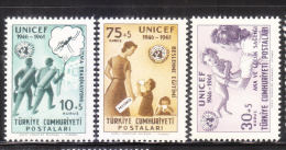 Turkey 1961 UNICEF 10th Anniversary MNH - Unused Stamps