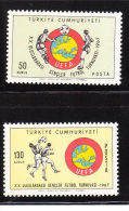 Turkey 1967 20th Int´l Youth Soccer Championships MNH - Unused Stamps