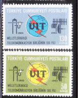 Turkey 1965 ITU Centenary MNH - Unused Stamps
