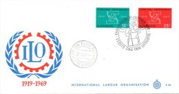 SURINAM.  N°500-1 De 1969 Sur Enveloppe 1er Jour (FDC). OIT. - OIT