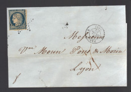 FRANCE 1852 N° 4  (défaut) Obl. S/ettre étoile Muette De Paris - 1849-1850 Ceres