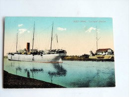 Carte Postale Ancienne : SUEZ CANAL : "Le Cape" Station,  1924 - Suez