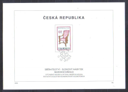 Czech      FIRST DAY SHEET  Historical Chairs    2002 - Storia Postale