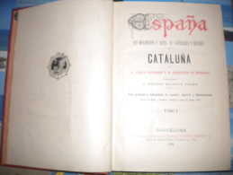 1884 CATALUNA BARCELONA D.PABLO PIFERRER Y D. FRANCISCO PI MARGALL - DOS TOMOS - Geschiedenis & Kunst