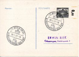 BERLIN. Carte Avec Oblitération De 1957. Congrès Du Parti Fédéral. - Maschinenstempel (EMA)