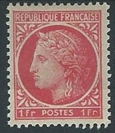 1945-47 FRANCIA CERERE CON ALLORO 1 F MH * - EDF139 - 1945-47 Cérès De Mazelin