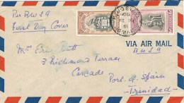 9674. Carta Aerea KINGSTON (Jamaica) 1951 To Port Spain - Jamaica (...-1961)