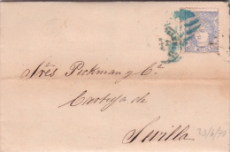 01969 Carta De Valencia A Sevilla 1870 - Briefe U. Dokumente
