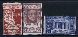 Italy:  1922  Sa  128-130 , Mi 157-159  Not Used (*) S.g. - Mint/hinged