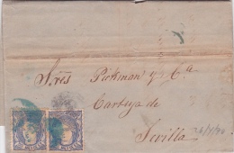01976 Carta De Valencia A Sevilla 1870 - Covers & Documents