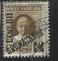 VATICANO VATIKAN VATICAN 1931 SEGNATASSE TAXES DUE TASSE CONCILIAZIONE SOPRASTAMPATO CENT. 60 SU LIRE 2 USATO USED - Postage Due