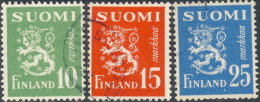 Finlande  1952. ~ YT 384/86  Lot 3 Armoiries - Usati