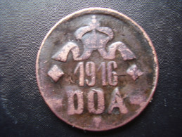 DOA  1916 EMERGENCY TABORA COINS 20 HELLER COPPER TYPE B - B . - German East Africa