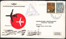 Yugoslavia 1963, Airmail Cover Belgrade To Beirut W./ Special Postmark "Belgrade",ref.bbzg - Covers & Documents