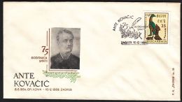 Yugoslavia 1964, Illustrated Cover "Ante Kovacic" W./special Postmark "Zagreb", Ref.bbzg - Covers & Documents