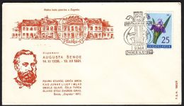 Yugoslavia 1963, Illustrated Cover "August Šenoa" W./special Postmark "Zagreb", Ref.bbzg - Covers & Documents