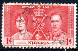 NIGERIA 1937 Coronation - 1d Red FU - Nigeria (...-1960)