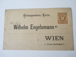Österreich Ganzsache P 43 Ungebraucht Mit Adresszudruck: An Herrn Wilhelm Engelsmann Sr. Wien - Andere & Zonder Classificatie