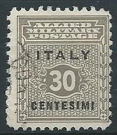 1943 OCCUPAZIONE ANGLO AMERICANA SICILIA USATO 30 CENT - ED591-6 - Anglo-Amerik. Bez.: Sicilë