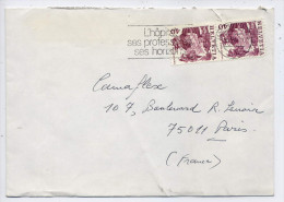 SUISSE--1980--lettre De Neuchatel Pour PARIS ( France )---paire Timbres Seul Sur Lettre-"l'hopital-ses Professions...." - Lettres & Documents