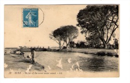 Cp , EGYPTE , EGYPT , Outlet Of The Sweet Water Canal , Débouche Du Canal D'eau Douce , Voyagée 1926, Ed : Grimaud - Suez