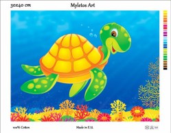 New Tapestry, Gobelin, Picture, Print, Tale, Animal, Turtle, Water, Sea - Other & Unclassified