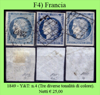 Francia-F00004 - 1849 - Y&T: N.4 (Differenti Per Tonalità Di Colore E Per Qualità). - 1849-1850 Cérès