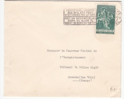 BELGIUM USED COVER 1959 SEUL SUR LETTRE COB 1093 BRUXELLES VERS SAVERNE FRANCE - Briefe U. Dokumente