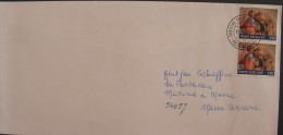 VATICANO 1992 1991 Coppia Isolata Cappella Sistina Isolato Isolated Vatican Lettera Usato Su Busta Scv Viaggiato - Lettres & Documents