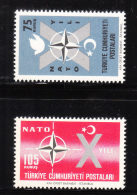 Turkey 1962 10th Anniversary Of Turkey´s Admission To NATO MNH - Unused Stamps