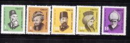 Turkey 1967 Portraits 5v MNH - Unused Stamps