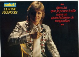 - POSTER CLAUDE FRANCOIS  . DOUBLE PAGE DU MAGAZINE SALUT! 1977 . - Posters