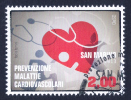 2013 SAN MARINO "MALATTIE CARDIOVASCOLARI" SINGOLO ANNULLO PRIMO GIORNO - Usati