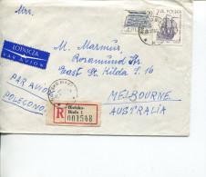 (PF 560) Poland To Australia Registered Cover - 1968 - Lettres & Documents
