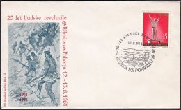 Yugoslavia 1961, Illustrated Cover "20 Years Of Revolution" W./ Special Postmark "Ribnica Na Pohorju" ,ref.bbzg - Covers & Documents