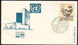 Yugoslavia 1962, Illustrated Cover "United Nations Day W./ Special Postmark "Belgrade" ,ref.bbzg - Covers & Documents