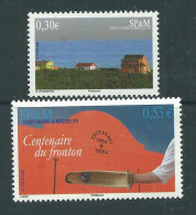 St Pierre Et Miquelon N° 865 + 870  XX  Atmosphère Et Pelote Basque. Les 2 Valeurs Sans Charnière,TB - Usados
