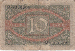 10 Mark Nr M 8370609 Uitgegeven  6 Februari 1920 - 10 Mark