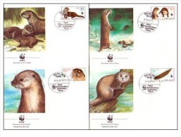 (WWF-052) FDC W.W.F. Germany Democratic Rep. European Otter 1987 - FDC