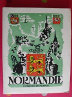 Visages De La Normandie. Hérubel, Quéru, Huard, Diard. 1941.  218 Pages. Cartes Dépliables + Planches Costumes - Normandië