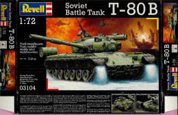 Soviet Battle Tank T-80 B, 1:72, Revell - Empty Box - Militär