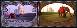 ONU Vienne 2014 - Patrimoine Mondial Inde Taj Mahal - 2 Timbres Détachés De Feuille ** - Ungebraucht