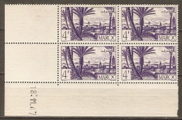 MAROC    -    Y&T N° 255 **.     Coin Daté  18.11.47 - Unused Stamps