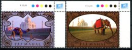 ONU Vienne 2014 - Patrimoine Mondial Inde Taj Mahal - 2 Timbres Détachés De Feuille ** MNH PF - Ungebraucht